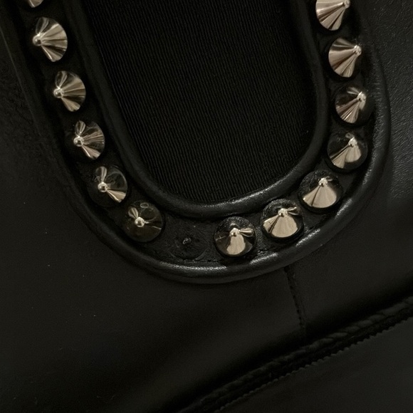 Black Chelsea Ankle Boots with Studded Detail - Picture 4 of 8